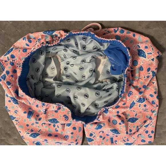 Peter Millar Seaside Collection Mens Swim Trunks Crabs Print Elastic Waist M - Picture 4 of 5